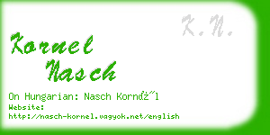 kornel nasch business card